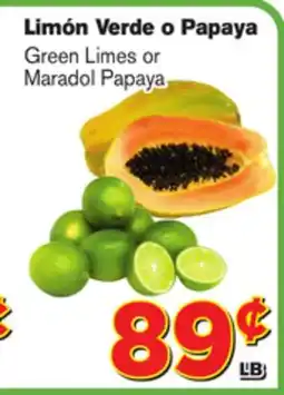 El Super Fresh Green Limes or Maradol Papaya offer