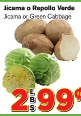 El Super Fresh Jicama or Green Cabbage offer