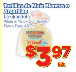 El Super Fresh White or Yellow Corn Tortilla offer