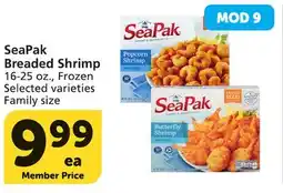 Vons SeaPak Breaded Shrimp offer