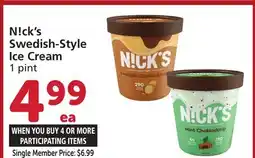 Vons N!ck's Swedish-Style Ice Cream offer