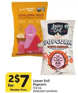 Vons Lesser Evil Popcorn offer