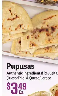 Vallarta Supermarkets Pupusas Authentic Ingredients! offer