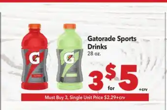 Vallarta Supermarkets Gatorade Sports Drinks offer