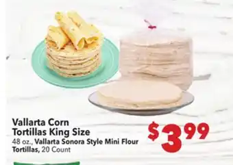 Vallarta Supermarkets Vallarta Corn Tortillas King Size offer