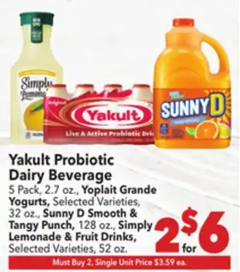 Vallarta Supermarkets Yakult Probiotic Dairy Beverage offer