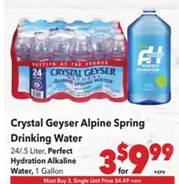 Vallarta Supermarkets Crystal Geyser Alpine Spring Drinking Water offer