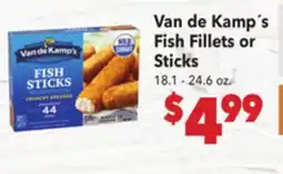 Vallarta Supermarkets Van de Kamp´s Fish Fillets or Sticks offer