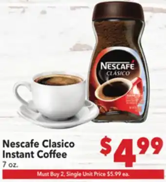 Vallarta Supermarkets Nescafe Clasico Instant Coffee offer