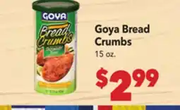 Vallarta Supermarkets Goya Bread Crumbs offer