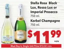 Vallarta Supermarkets Stella Rosa Black Lux, Rosso Lux or Imperial Prosecco offer