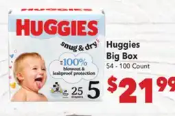 Vallarta Supermarkets Huggies Big Box offer