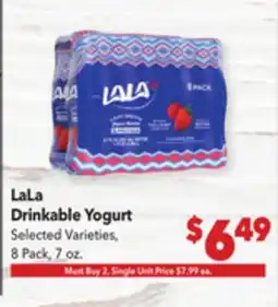 Vallarta Supermarkets LaLa Drinkable Yogurt offer