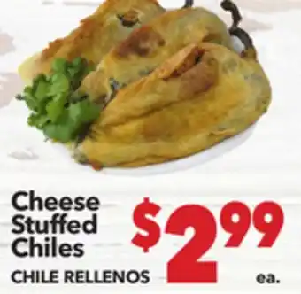 Vallarta Supermarkets Cheese Stuffed Chiles / CHILE RELLENOS offer