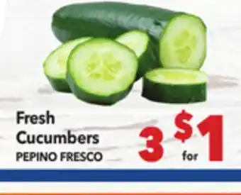 Vallarta Supermarkets Fresh Cucumbers / PEPINO FRESCO offer