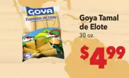 Vallarta Supermarkets Goya Tamal de Elote offer