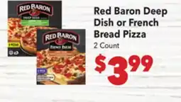 Vallarta Supermarkets Red Baron Deep Dish or French Bread Pizza offer