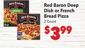 Vallarta Supermarkets Red Baron Deep Dish or French Bread Pizza offer