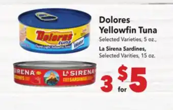 Vallarta Supermarkets Dolores Yellowfin Tuna offer