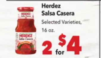 Vallarta Supermarkets Herdez Salsa Casera offer