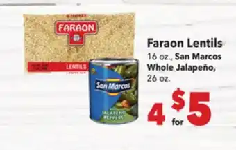 Vallarta Supermarkets Faraon Lentils offer