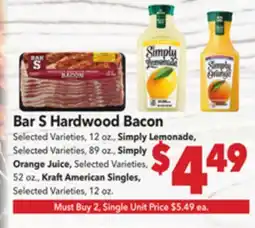 Vallarta Supermarkets Bar S Hardwood Bacon offer