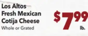 Vallarta Supermarkets Los Altos Fresh Mexican Cotija Cheese offer