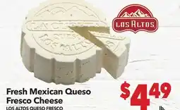 Vallarta Supermarkets Fresh Mexican Queso Fresco Cheese / LOS ALTOS QUESO FRESCO offer