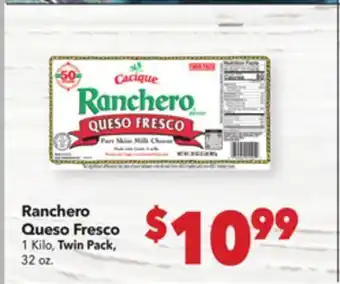 Vallarta Supermarkets Ranchero Queso Fresco offer