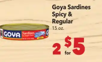 Vallarta Supermarkets Goya Sardines Spicy & Regular offer