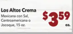 Vallarta Supermarkets Los Altos Crema offer