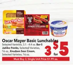 Vallarta Supermarkets Oscar Mayer Basic Lunchables offer