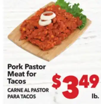 Vallarta Supermarkets Pork Pastor Meat for Tacos / CARNE AL PASTOR PARA TACOS offer