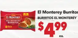 Vallarta Supermarkets El Monterey Burritos / BURRITOS EL MONTEREY offer