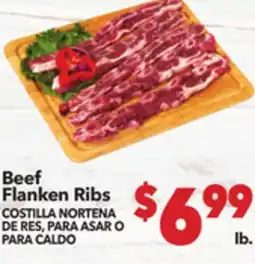 Vallarta Supermarkets Beef Flanken Ribs / COSTILLA NORTENA DE RES, PARA ASAR O PARA CALDO offer