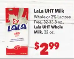 Vallarta Supermarkets LaLa UHT Milk offer