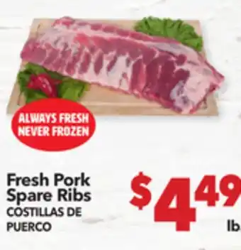 Vallarta Supermarkets Fresh Pork Spare Ribs/COSTILLAS DE PUERCO offer