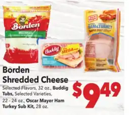 Vallarta Supermarkets Borden Shredded Cheese offer