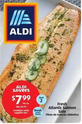 Aldi Fresh Atlantic Salmon Side offer