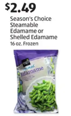 Aldi Season's Choice Steamable Edamame or Shelled Edamame offer