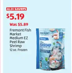 Aldi Fremont Fish Market Medium EZ Peel Raw Shrimp offer