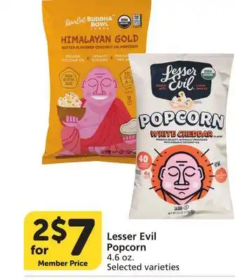 Albertsons Lesser Evil Popcorn offer