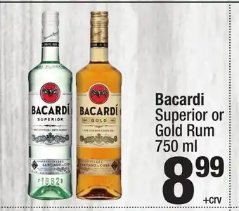 Super King Markets Bacardi Superior or Gold Rum offer