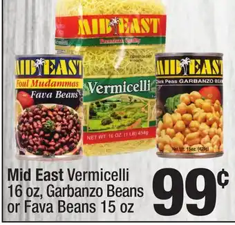 Super King Markets Mid East Vermicelli 16 oz, Garbanzo Beans or Fava Beans 15 oz offer