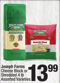 Super King Markets Joseph Farms Cheese Block or Shredded offer