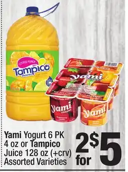 Super King Markets Yami Yogurt 6 PK 4 oz or Tampico Juice 128 oz offer