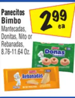 El Super Bimbo Mantecadas, Donitas, Nito or Rebanadas offer