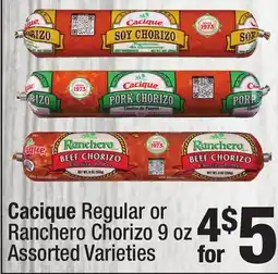 Super King Markets Cacique Regular or Ranchero Chorizo offer