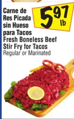 El Super Fresh Boneless Beef Stir Fry for Tacos offer