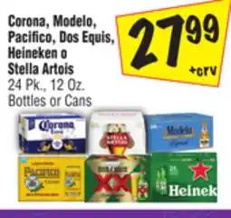 El Super Corona, Modelo, Pacifico, Dos Equis, Heineken o Stella Artois offer